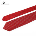 Custom Wholesale Skinny Silk Tie Red Wedding Woven Mens Paisley Tie